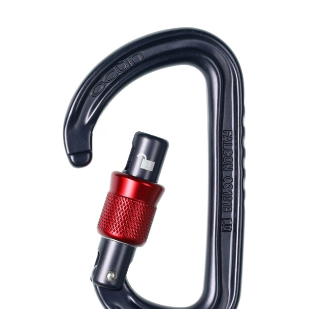 Carabiniera escalada Ocun Falcon Screw - anthracite/red preţ