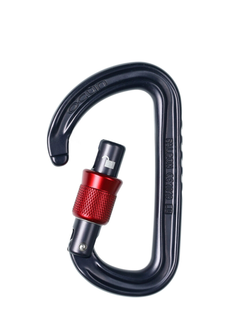 Carabiniera escalada Ocun Falcon Screw - anthracite/red preţ