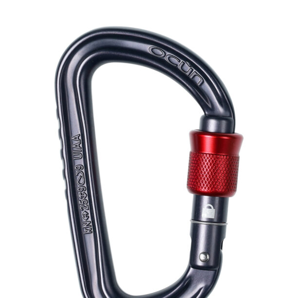 Cumpăra Carabiniera escalada Ocun Falcon Screw - anthracite/red