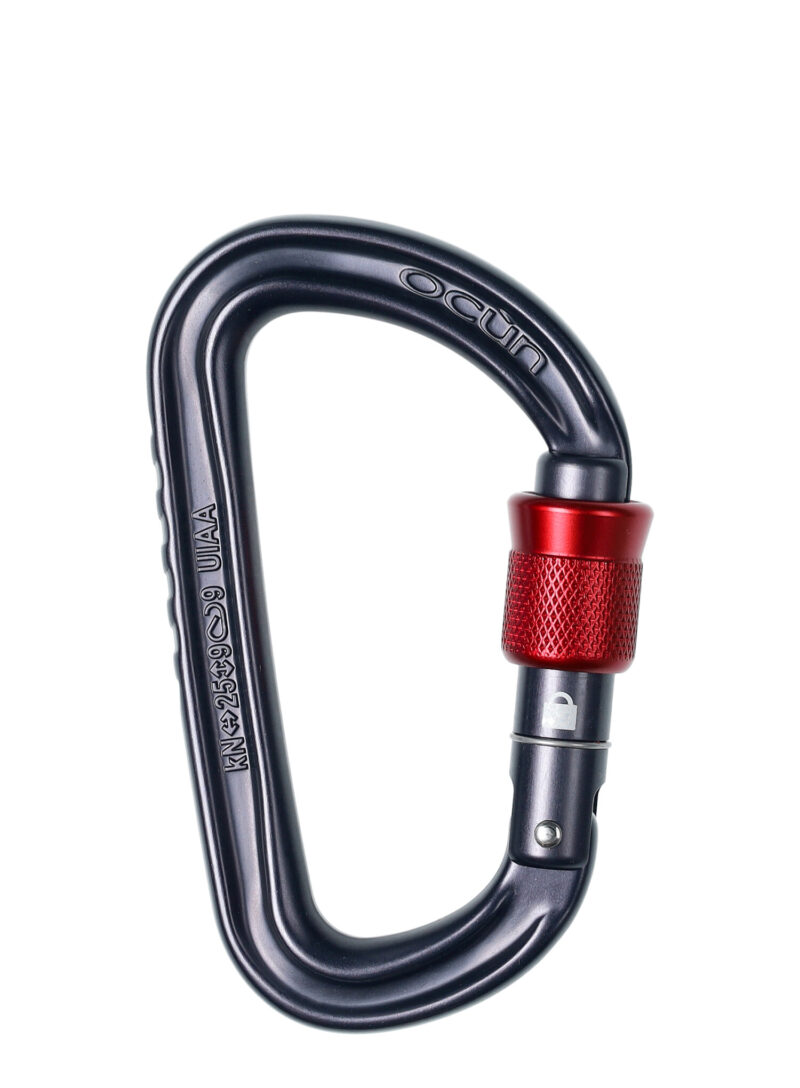 Cumpăra Carabiniera escalada Ocun Falcon Screw - anthracite/red