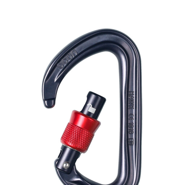 Carabiniera escalada Ocun Hawk Screw - anthracite/red preţ