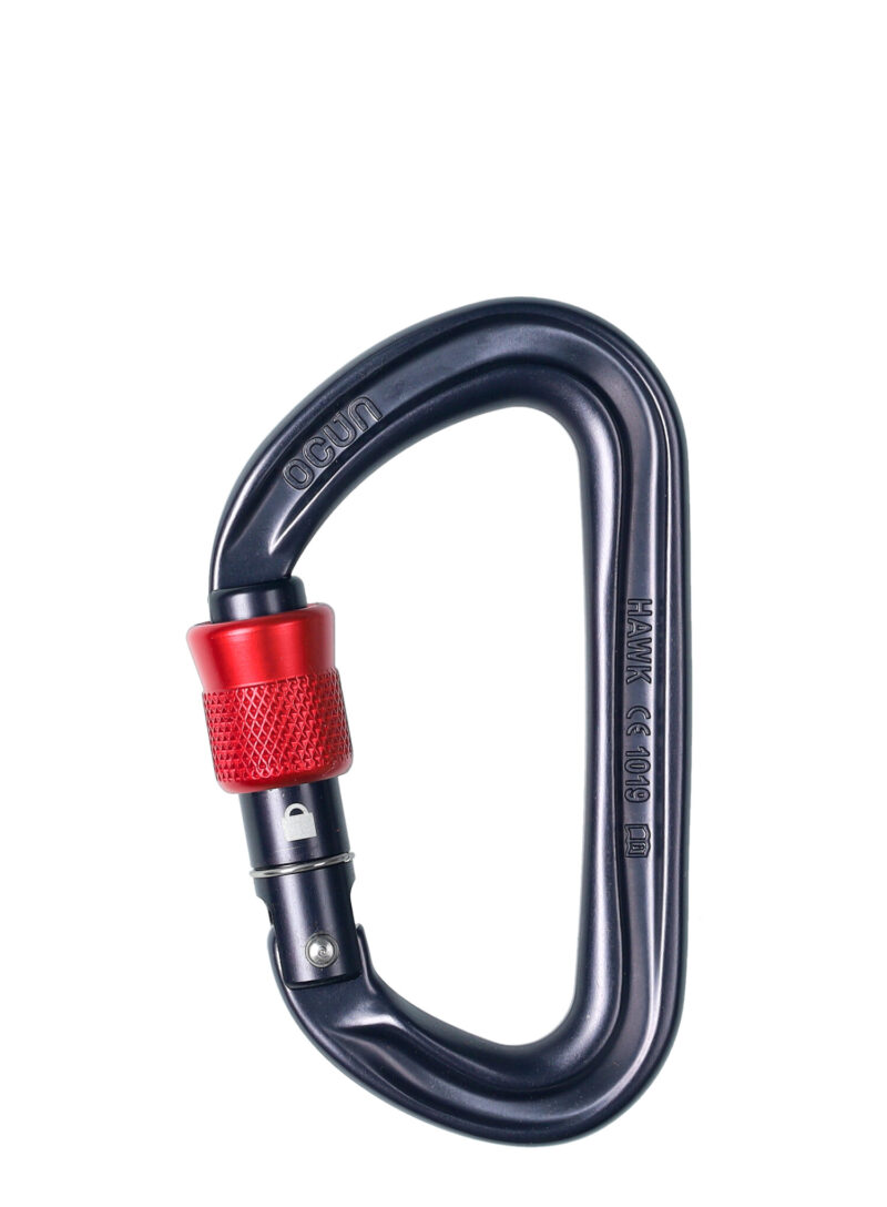 Carabiniera escalada Ocun Hawk Screw - anthracite/red