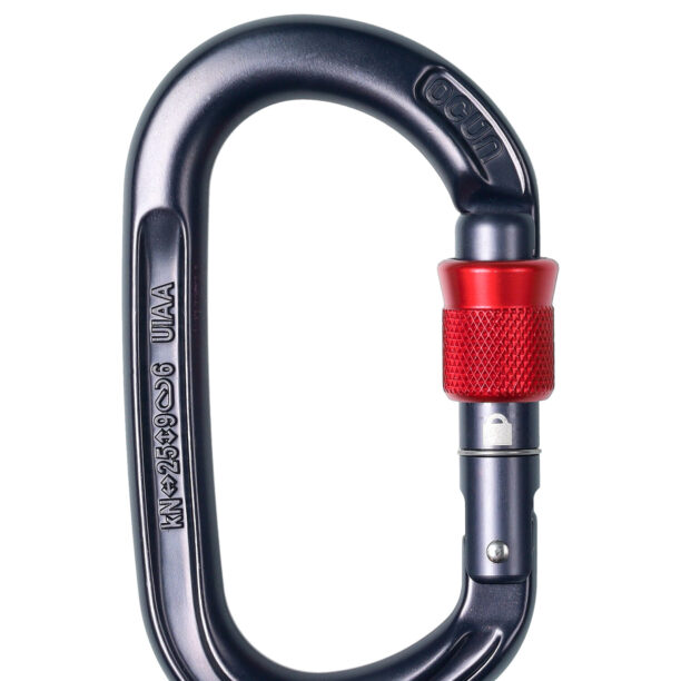 Cumpăra Carabiniera escalada Ocun Osprey Screw - anthracite/red