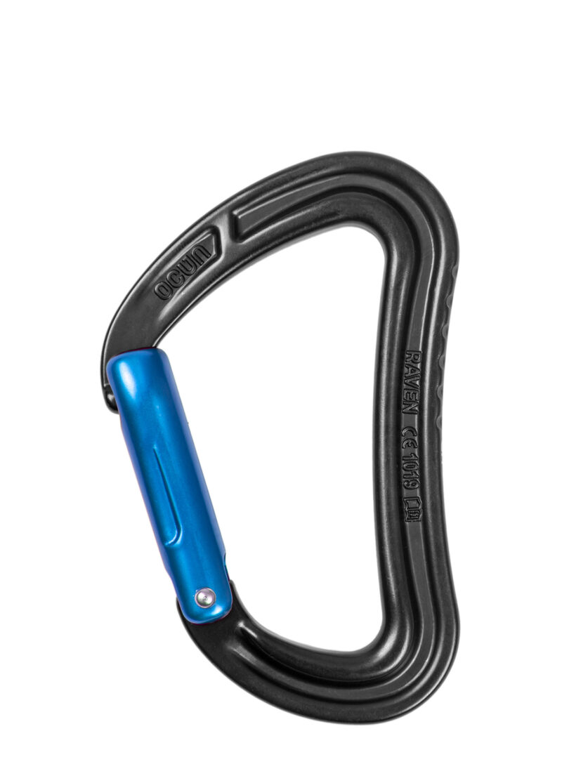 Carabiniera escalada Ocun Raven Straight - anthracite/blue