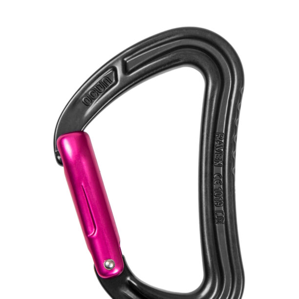 Carabiniera escalada Ocun Raven Straight - anthracite/pink