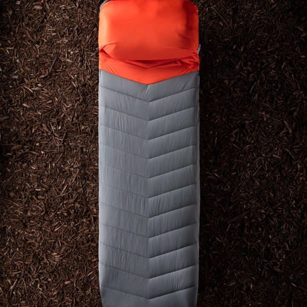 Original Cearșaf Klymit Quilted V Sheet Pad Cover - orange/grey