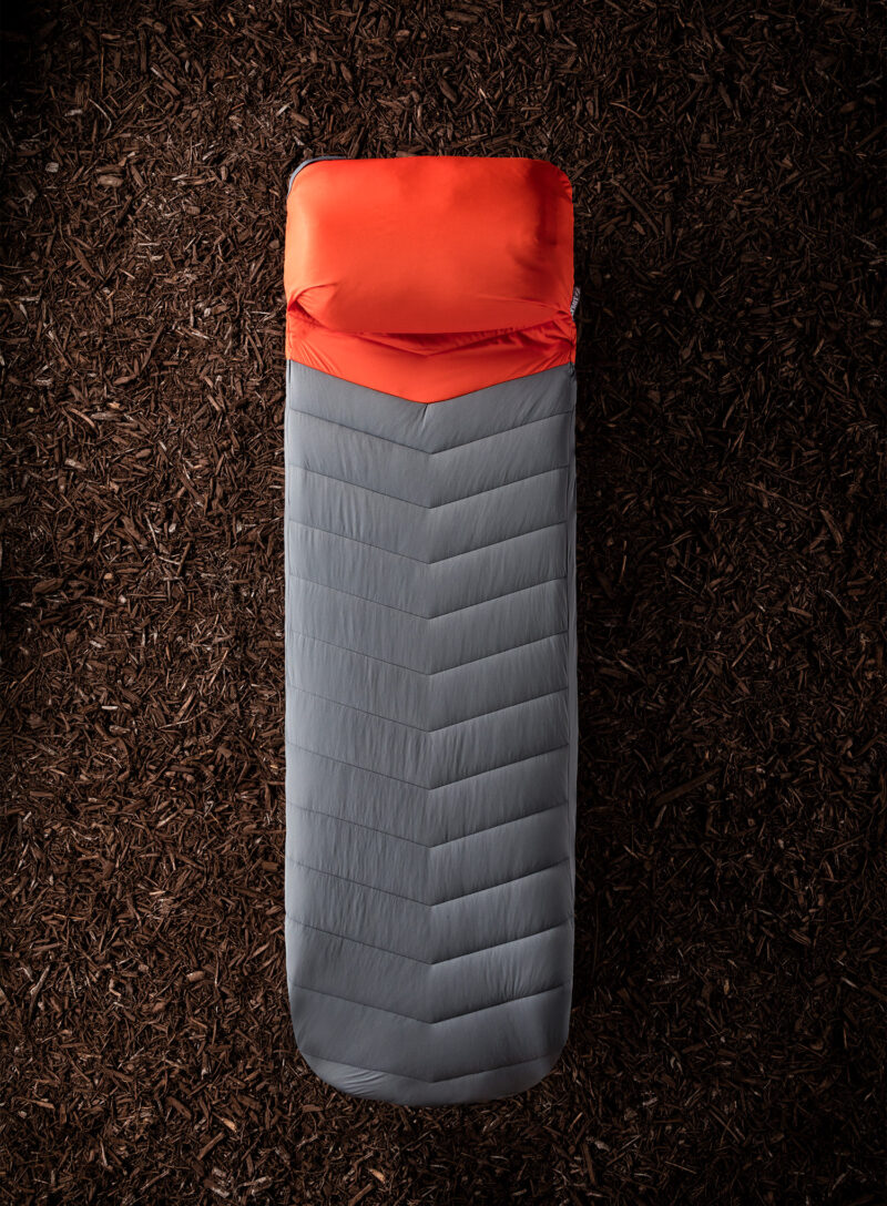 Original Cearșaf Klymit Quilted V Sheet Pad Cover - orange/grey