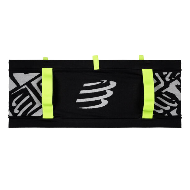 Centura alergare Compressport Free Belt Pro - black/white print preţ