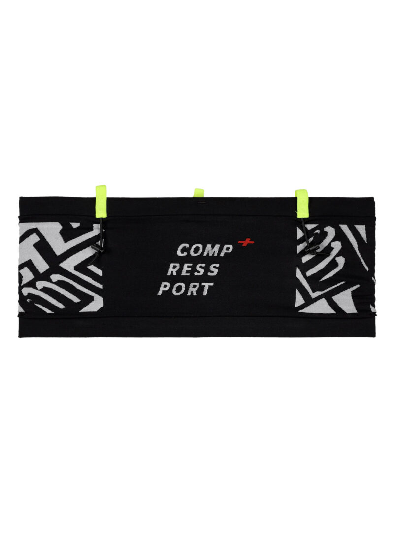 Centura alergare Compressport Free Belt Pro - black/white print