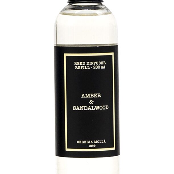 Cereria Molla alimentare pentru difuzorul de parfum Amber and Sandalwood 200 ml