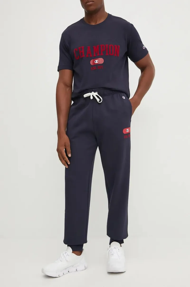 Champion pantaloni de trening culoarea albastru marin