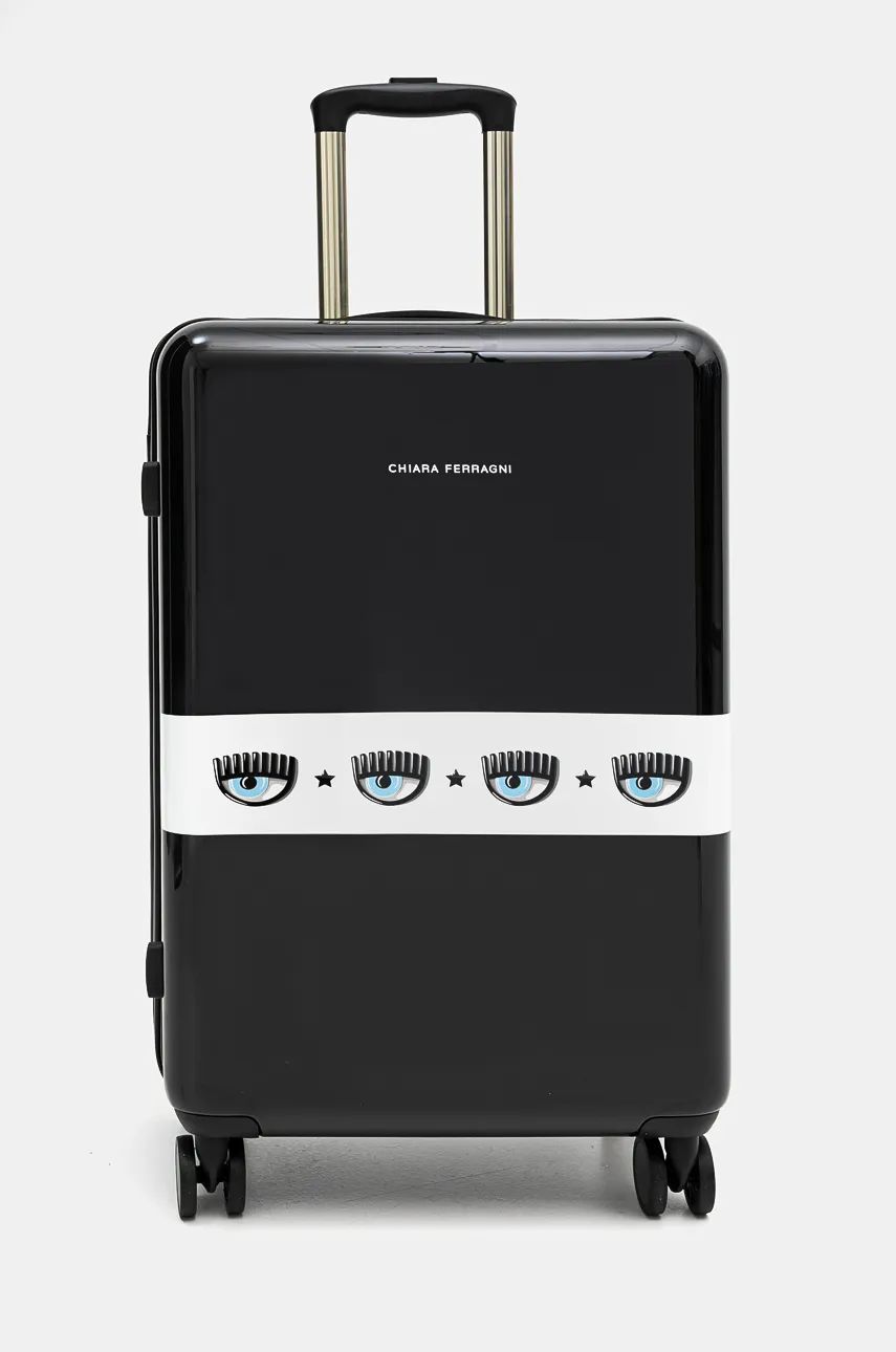 Chiara Ferragni valiza culoarea negru