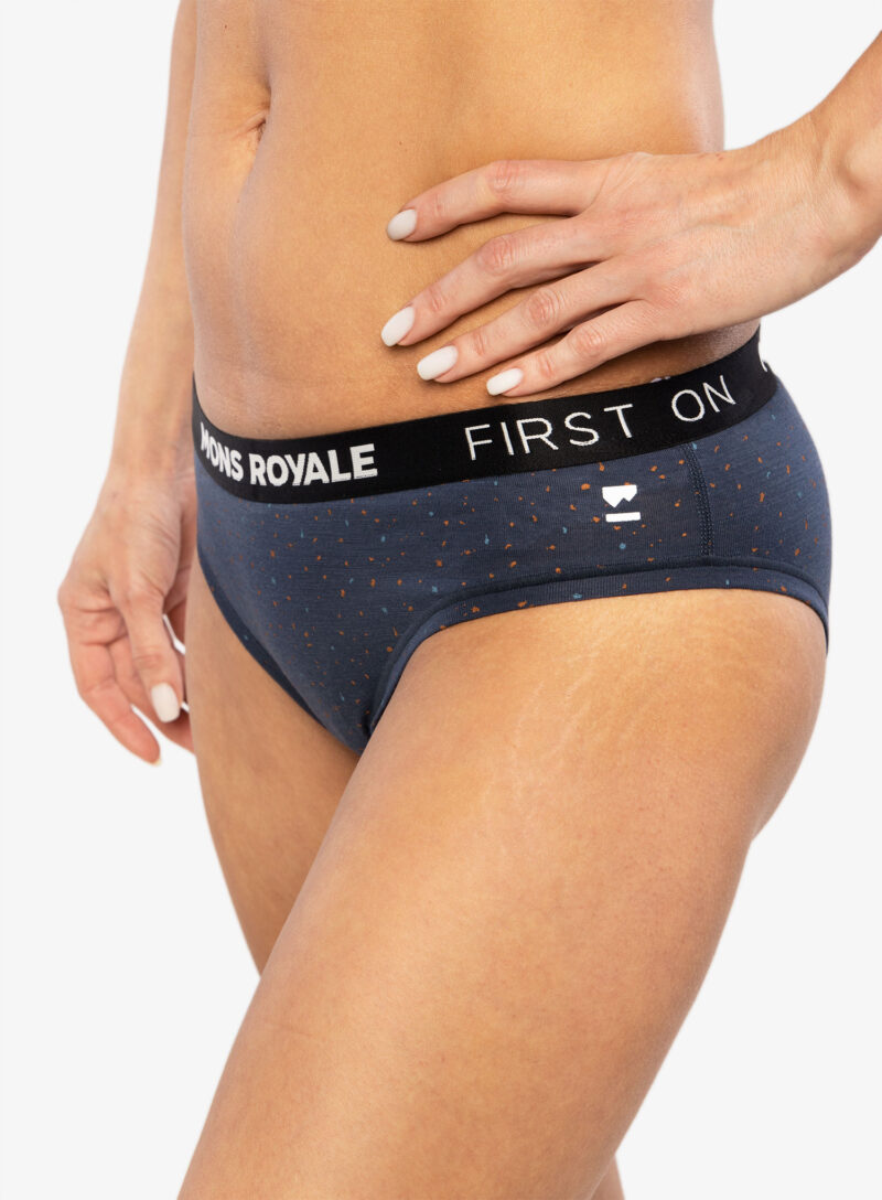 Original Chiloti termici femei Mons Royale FOLO Brief - midnight terrazzo