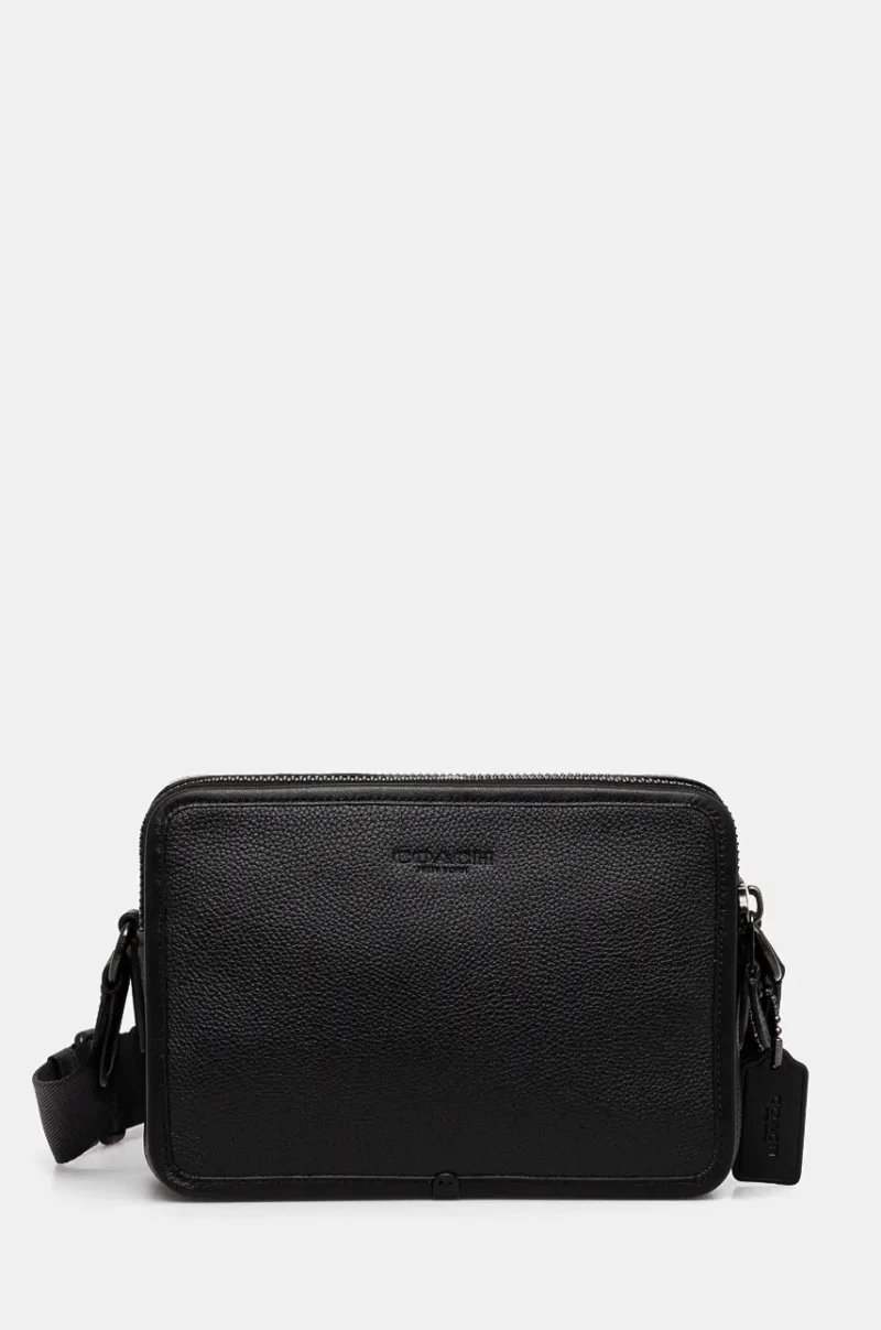 Coach borseta de piele culoarea negru