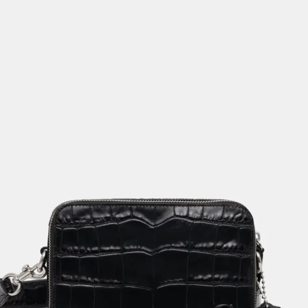 Coach borseta de piele culoarea negru