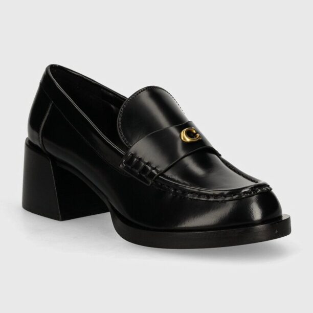 Coach pantofi de piele Natalie culoarea negru