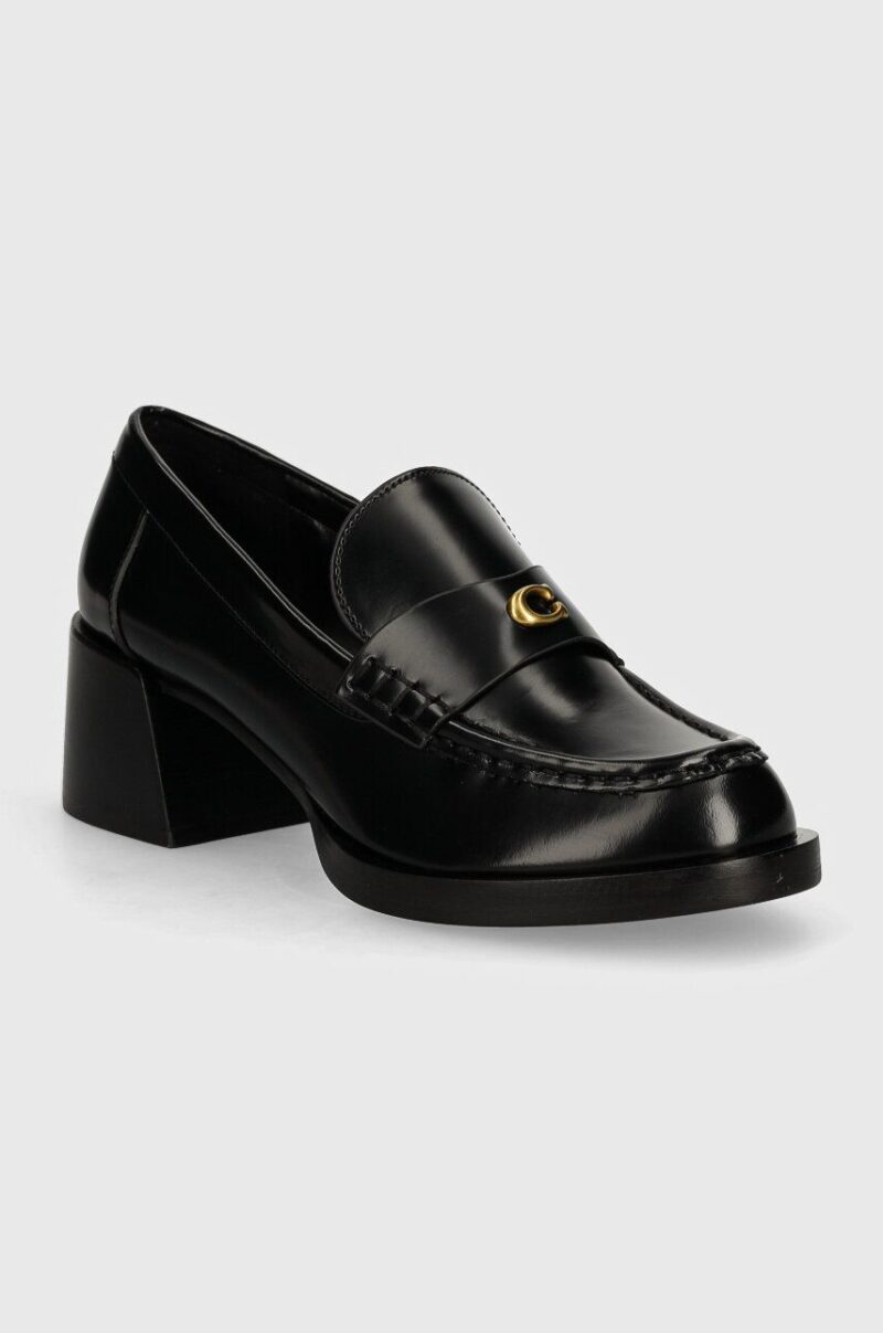 Coach pantofi de piele Natalie culoarea negru