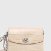 Coach poseta de piele Cassie 19 culoarea bej