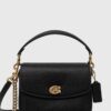 Coach poseta de piele Cassie 19 culoarea negru