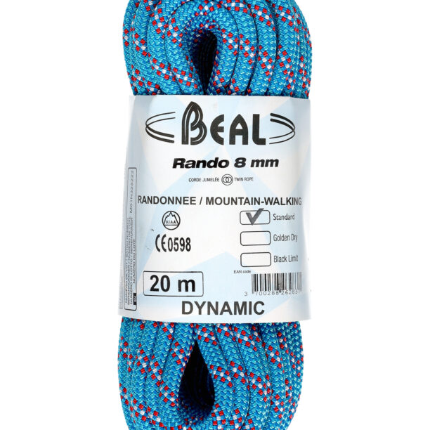 Coarda dinamica Beal Rando 8 mm 20 m - blue