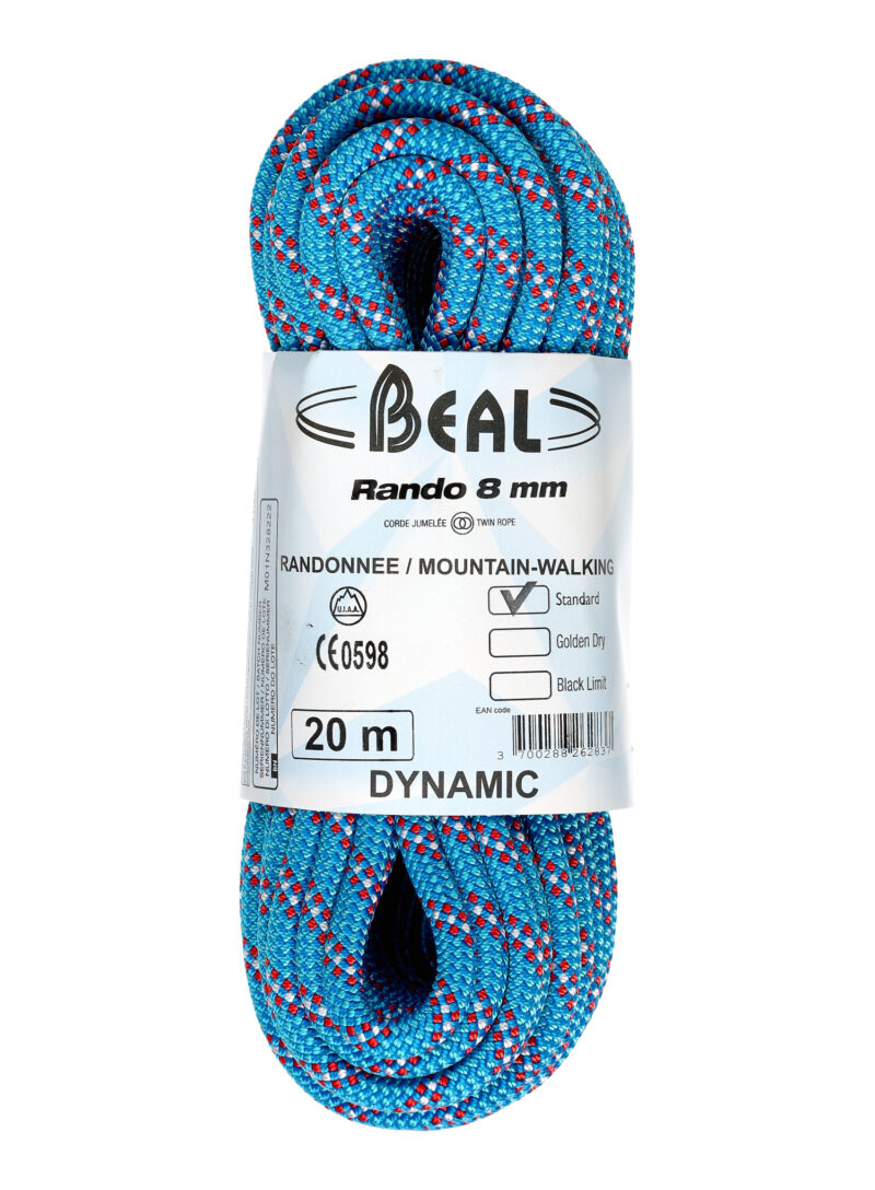 Coarda dinamica Beal Rando 8 mm 20 m - blue