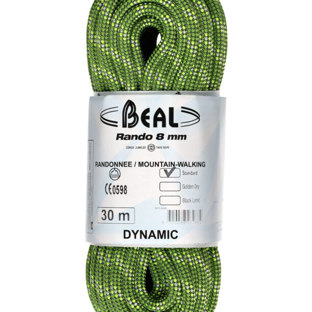 Coarda dinamica Beal Rando 8 mm 30 m - green