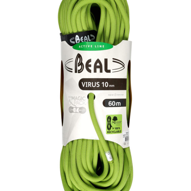 Coarda dinamica Beal Virus 10 mm 60 m - solid green