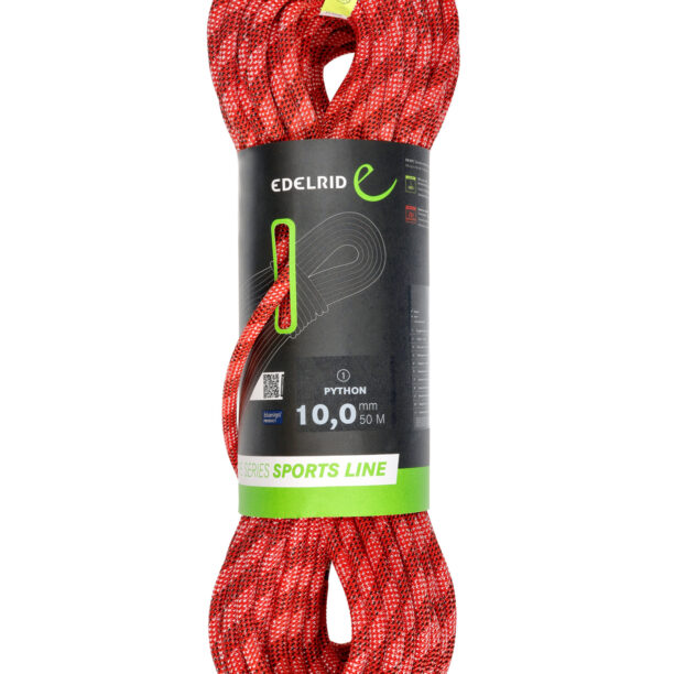 Coarda dinamica Edelrid Python 10 mm 50 m - red