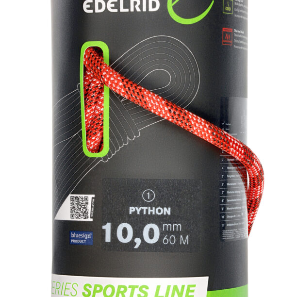 Original Coarda dinamica Edelrid Python 10 mm 60 m - red