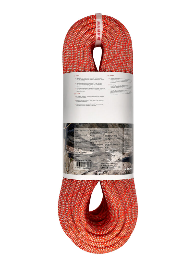 Cumpăra Coarda dinamica Mammut 9.8 Crag Classic Rope 60 m - orange/white