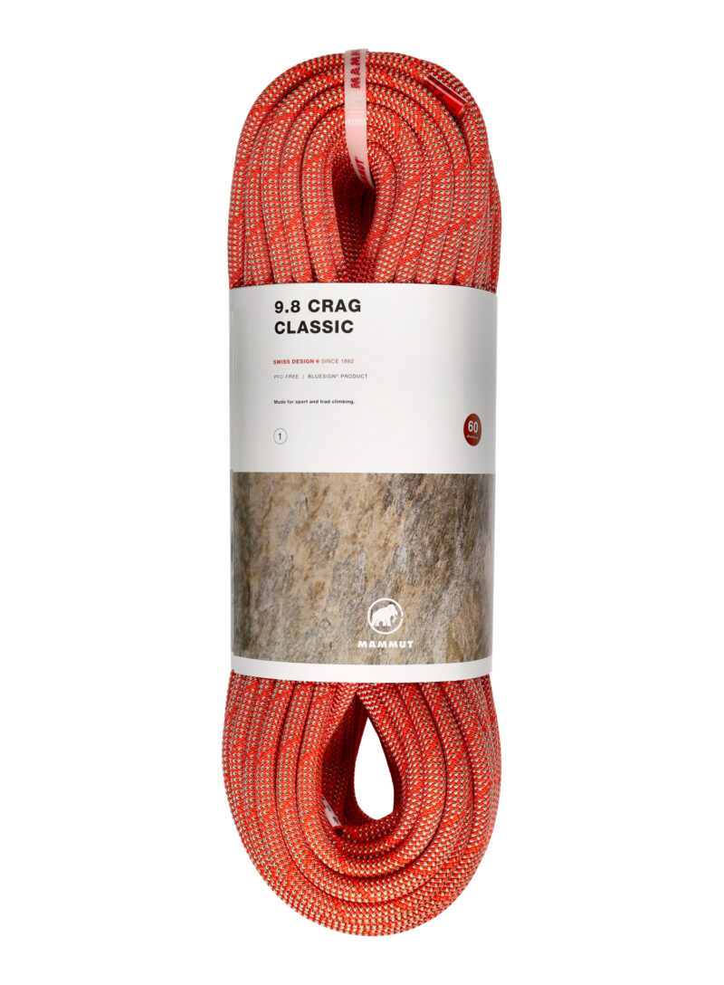 Coarda dinamica Mammut 9.8 Crag Classic Rope 60 m - orange/white