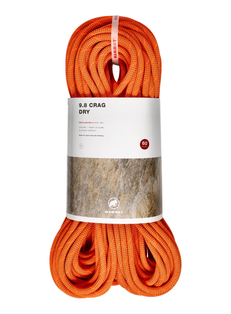 Coarda dinamica Mammut 9.8 Crag Dry Rope 60 m - safety orange/boa