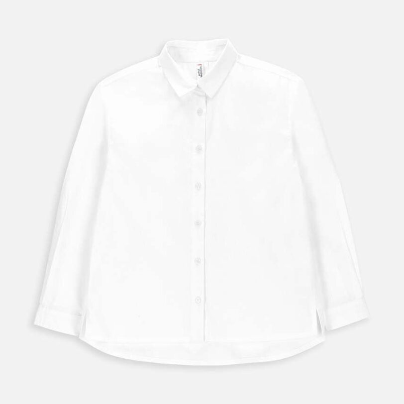 Coccodrillo camasa de bumbac pentru copii culoarea alb