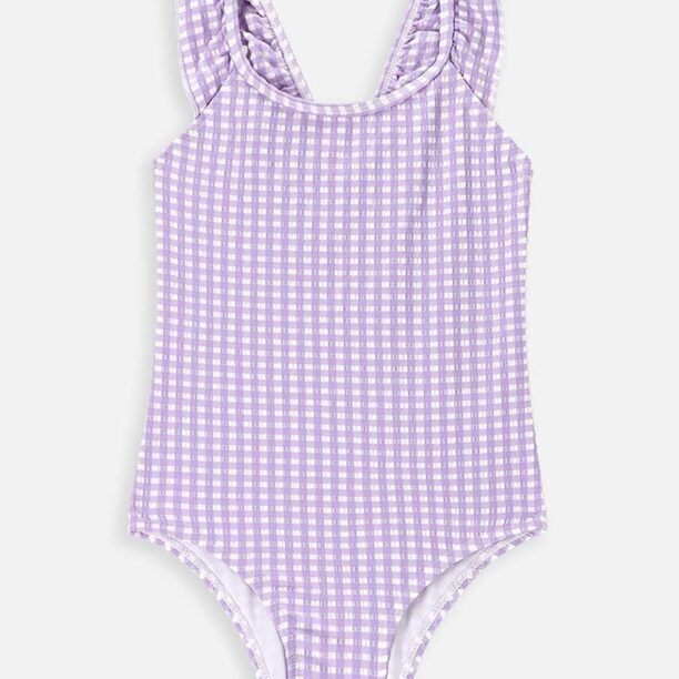 Coccodrillo costum de baie dintr-o bucată pentru copii culoarea violet