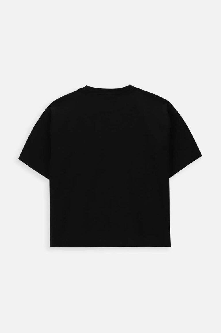 Coccodrillo tricou de bumbac pentru copii culoarea negru preţ