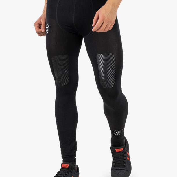 Cumpăra Colanti alergare barbati Compressport Trail Under Control Full Tights - black