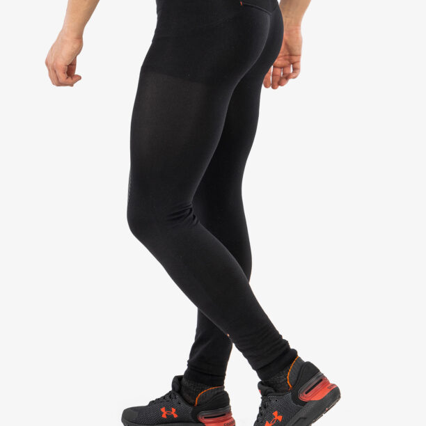 Original Colanti alergare barbati Compressport Trail Under Control Full Tights - black