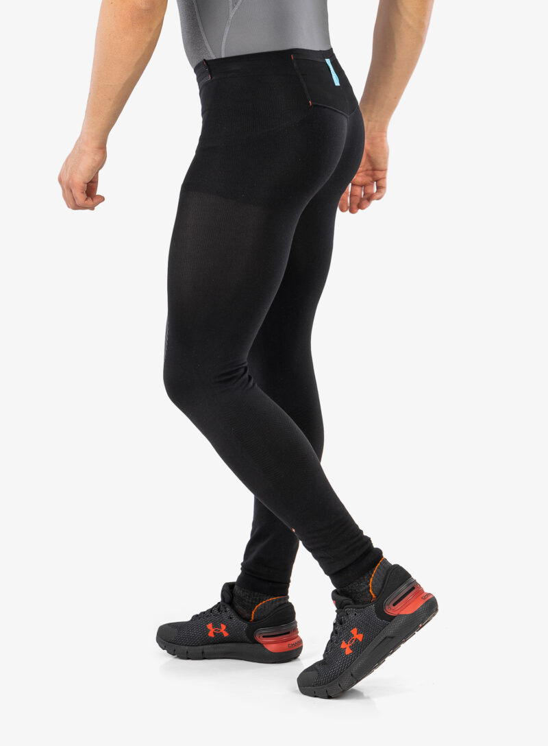 Original Colanti alergare barbati Compressport Trail Under Control Full Tights - black