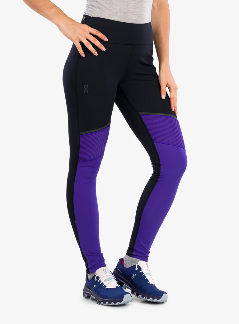 Cumpăra Colanti alergare barbati On Running Tights Long - black/twilight