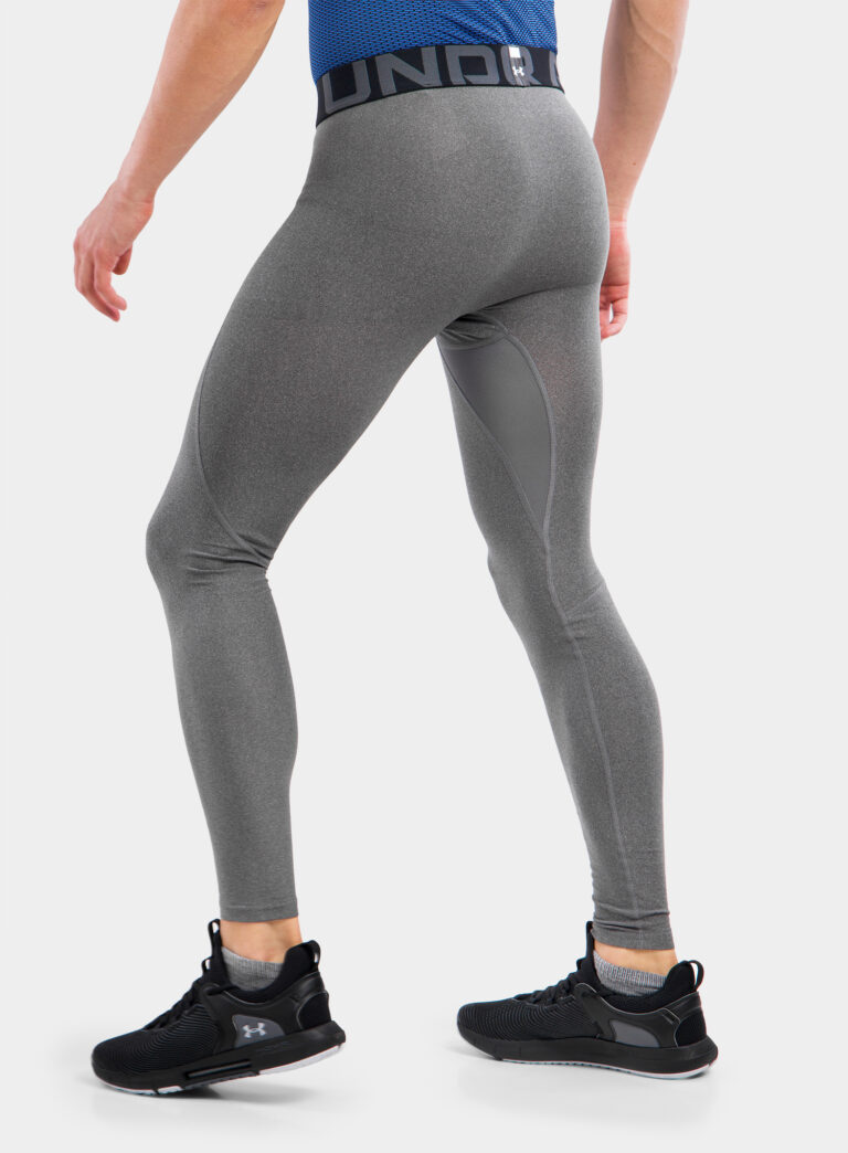 Colanti alergare barbati Under Armour HG Armour Leggings - carbon heather/black - imagine 6