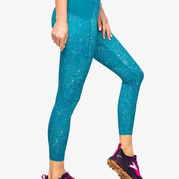 Cumpăra Colanti alergare femei Brooks Method 7/8 Tight - lagoon speckle print/lagoon