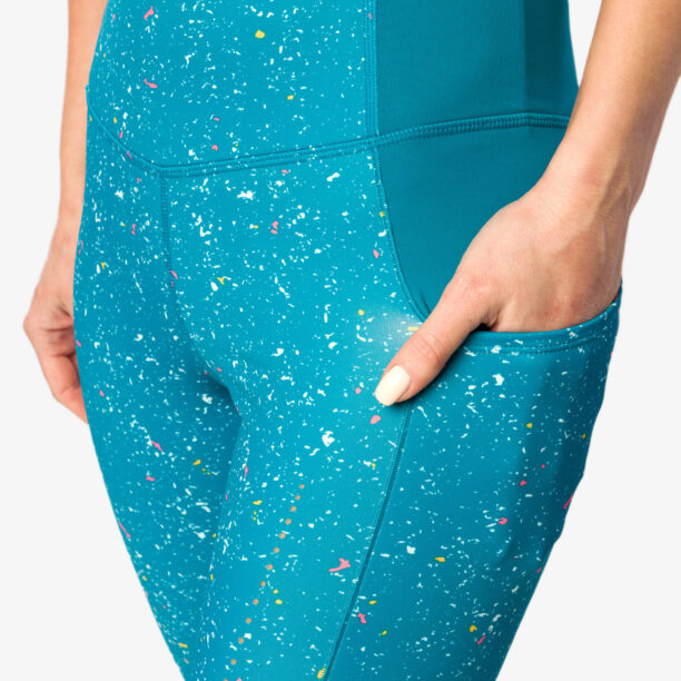 Original Colanti alergare femei Brooks Method 7/8 Tight - lagoon speckle print/lagoon