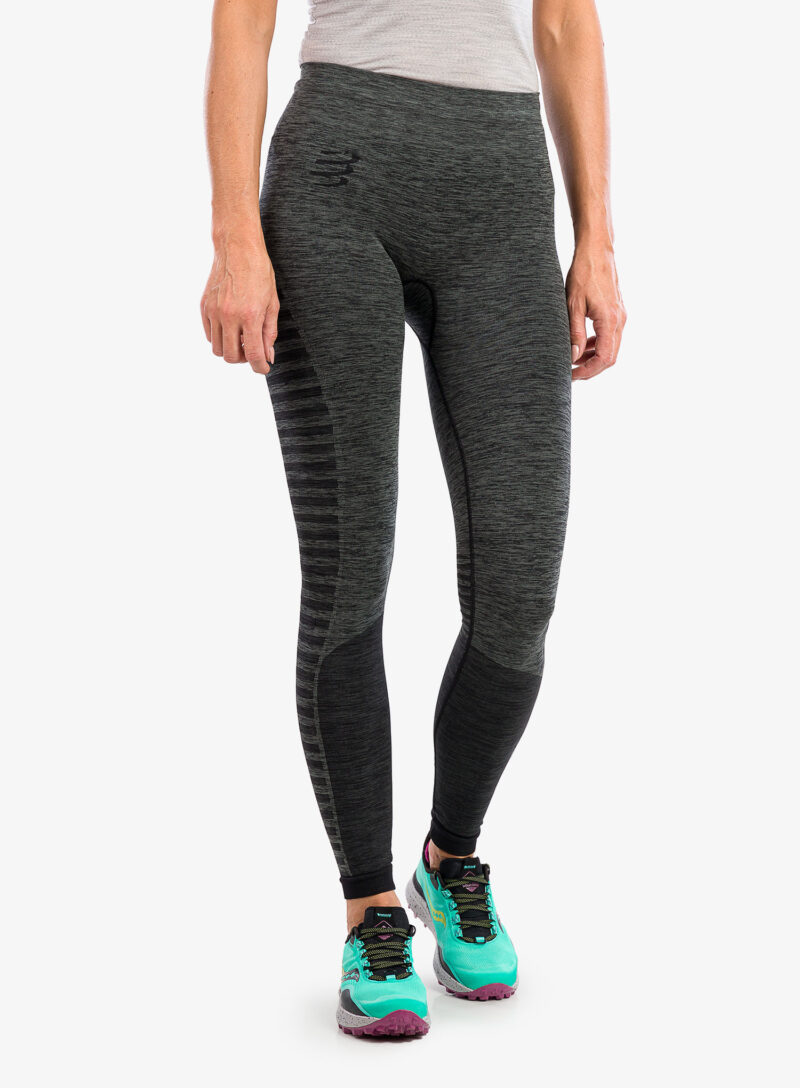 Colanti alergare femei Compressport Winter Run Legging - black