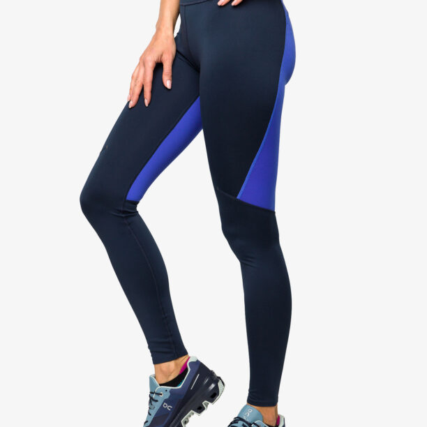 Original Colanti alergare femei  On Running Performance Tights - navy/cobalt