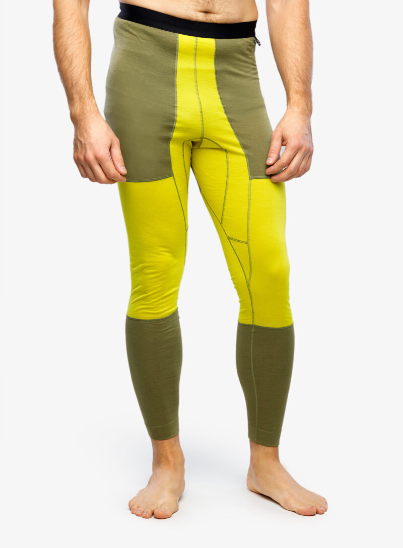 Colanti barbati Haglofs Natural Blend Tech Long Johns - olive green/aurora