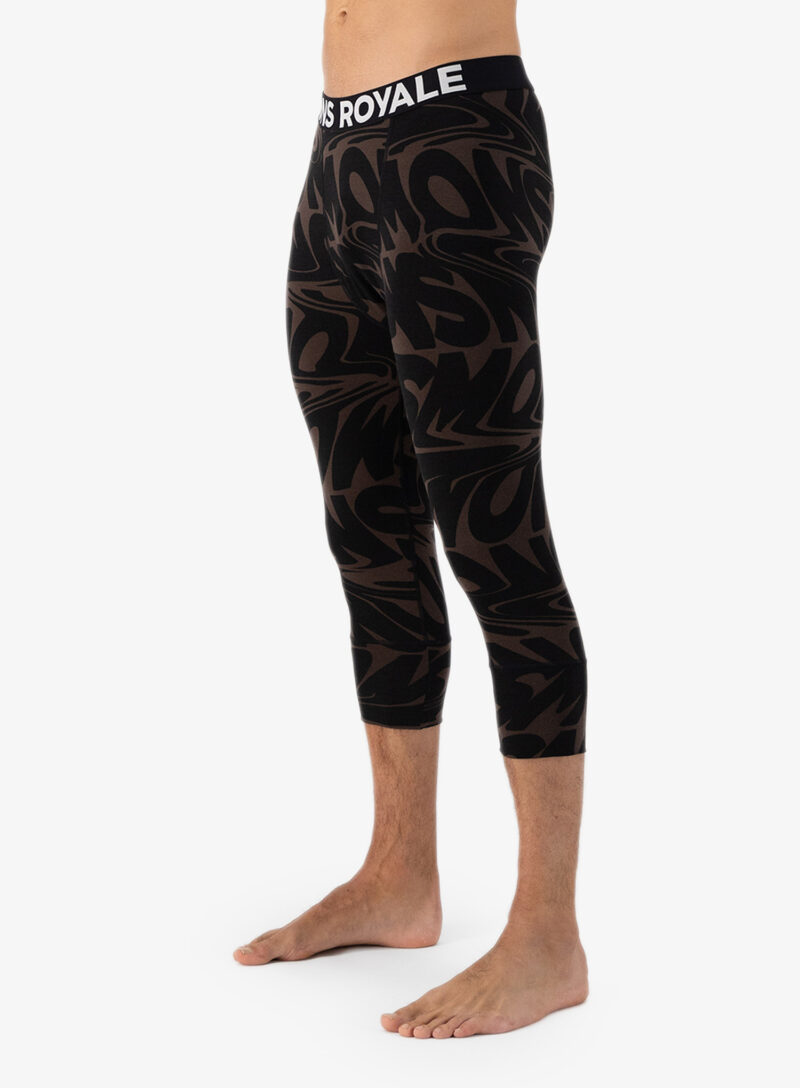 Cumpăra Colanti barbati Mons Royale Cascade Merino Flex 200 3/4 Legging - signal lost cedar