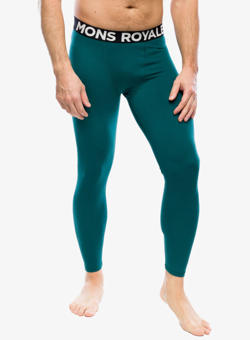 Colanti barbati Mons Royale Cascade Merino Flex 200 Legging - evergreen