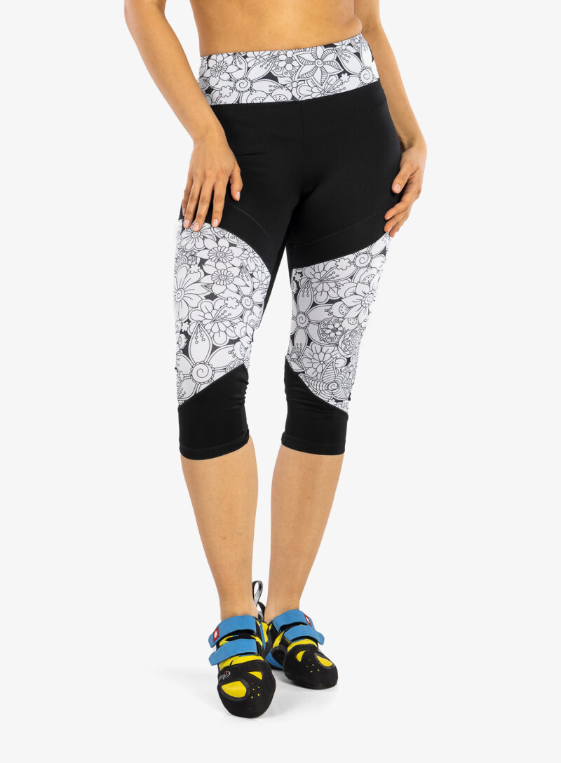 Original Colanti escaladă Ocun Rhea 3/4 Leggings - black caviar