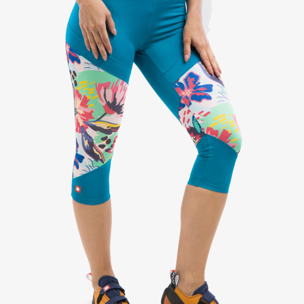 Original Colanti escaladă Ocun Rhea 3/4 Leggings - blue fjord