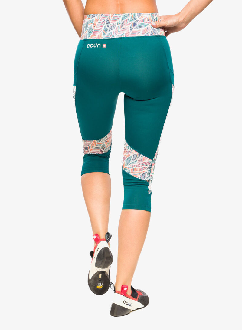 Colanti escaladă Ocun Rhea 3/4 Leggings - green deep teal preţ